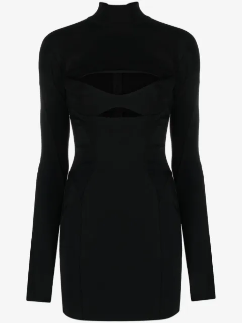 Mugler 컷아웃 패널 미니 드레스