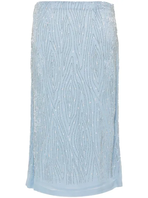 P.A.R.O.S.H. bead-embellished chiffon skirt