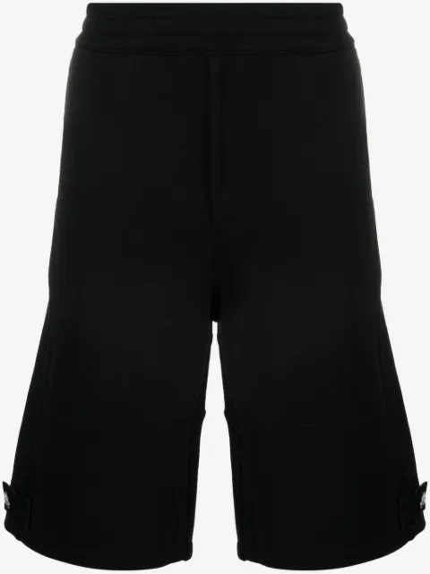 Alexander McQueen short en coton à plaque logo