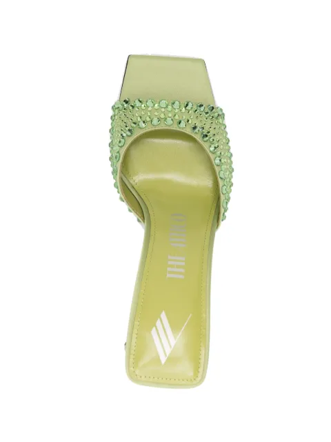 The Attico Mini Devon 85mm rhinestone-embellished mules 241WS772V015T - 3