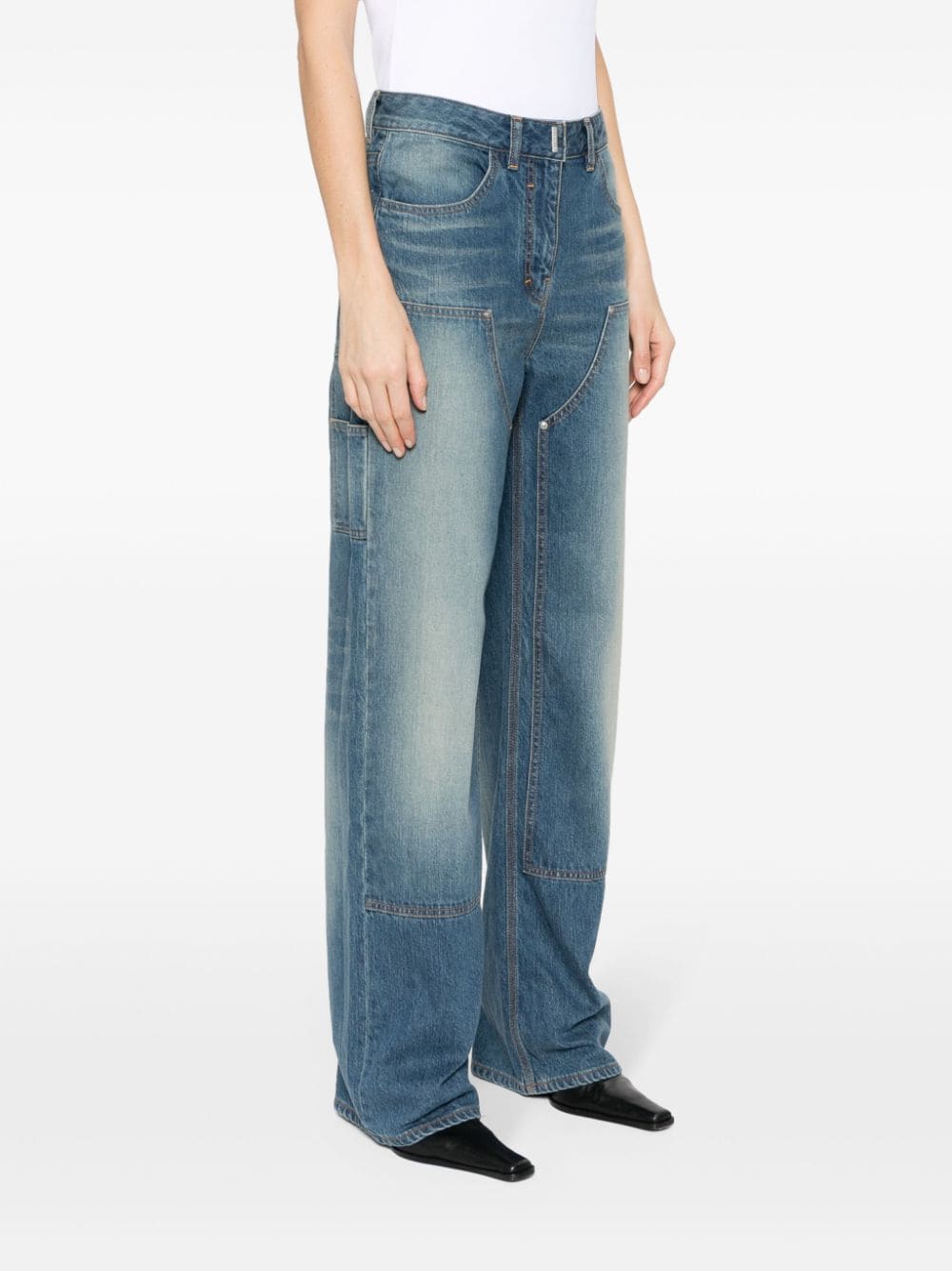 Shop Givenchy Straight-leg Jeans In Blue