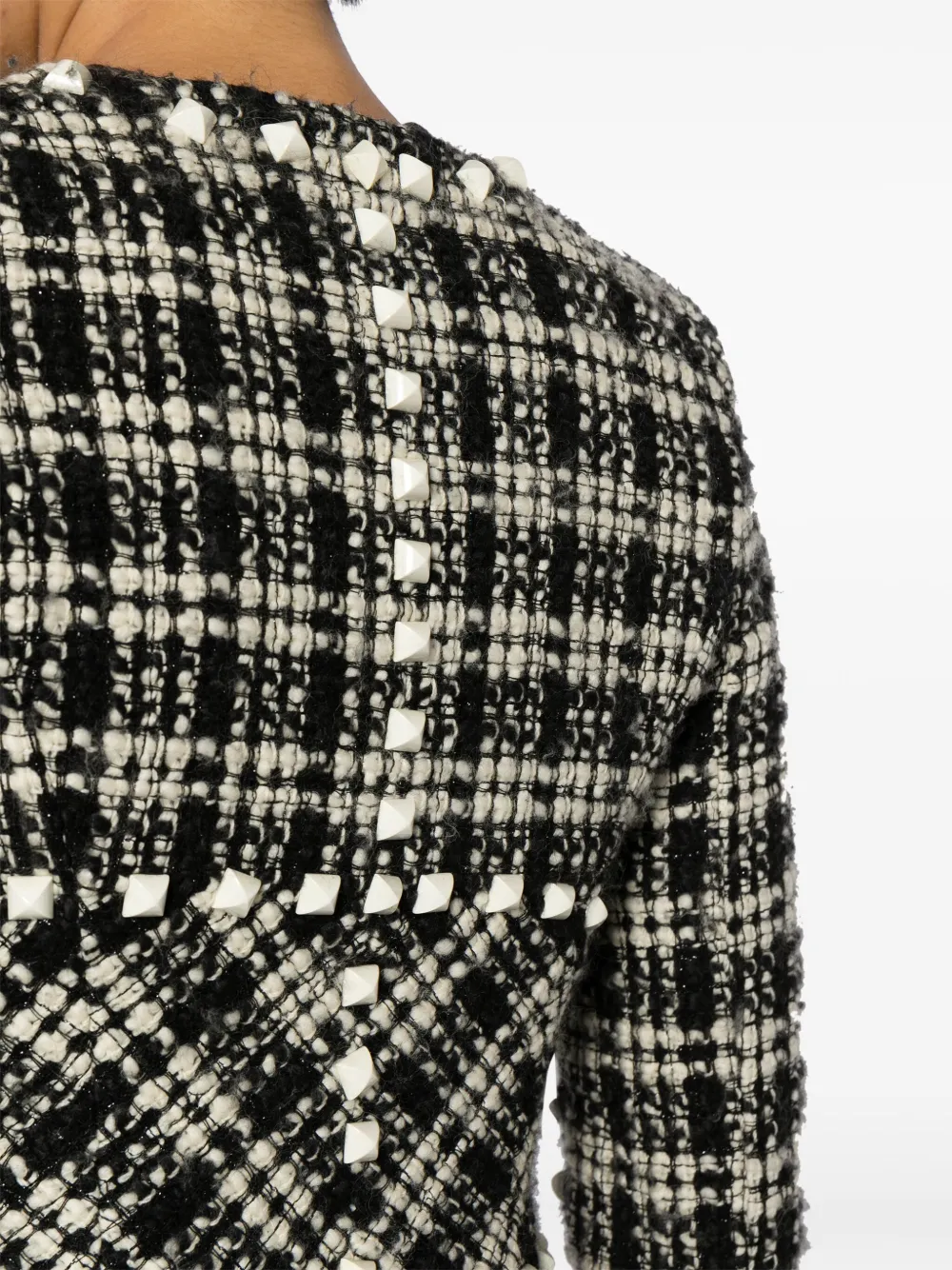 Pre-owned Chanel 2003 Tweed Single-breasted Jacket In Black