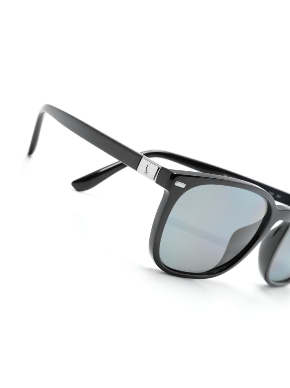 Shop Polo Ralph Lauren Square-frame Logo-engraved Sunglasses In Black