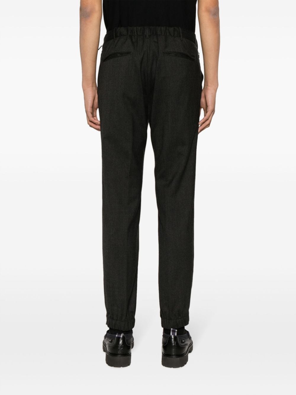 Shop Incotex Low-rise Straight-leg Trousers In Grey