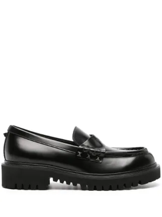 Valentino Garavani ロックスタッズ ローファー | ブラック | FARFETCH JP