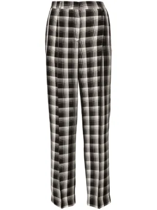 MSGM チェック ストレートパンツ | ブラウン | FARFETCH JP