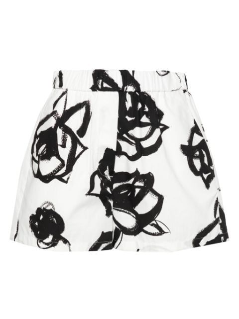 MSGM floral-print poplin shorts