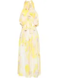 MSGM floral-print maxi dress - Yellow