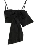 MSGM oversized-bow crepe top - Black