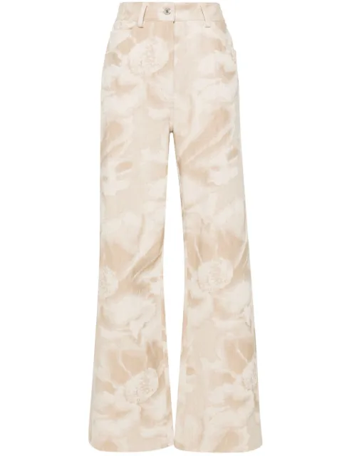 MSGM high-waist straight-leg jeans