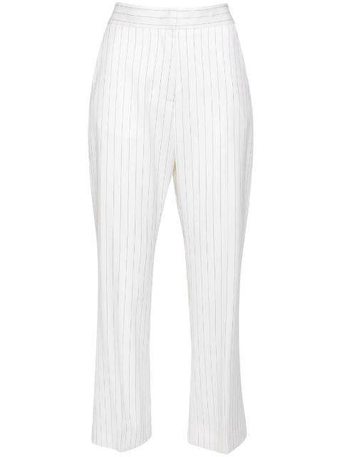 MSGM pinstripe-print cropped trousers