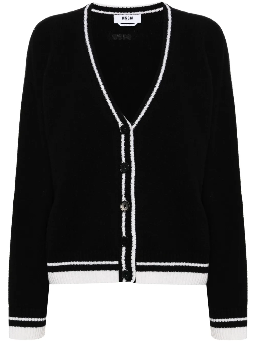 MSGM Vest met geborduurd logo Zwart