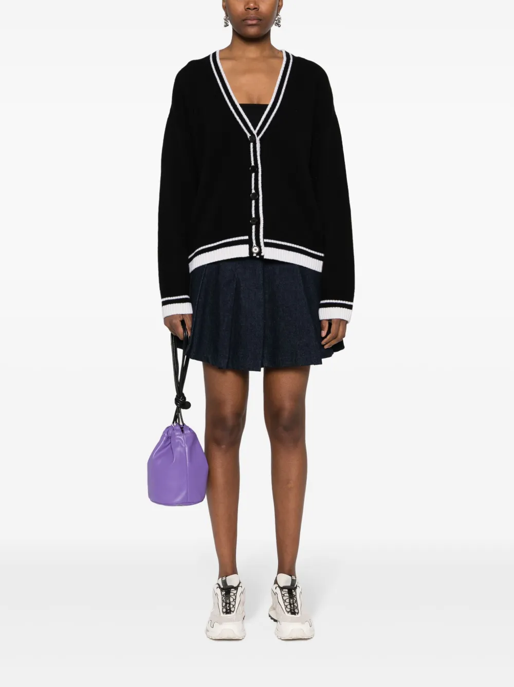 MSGM Vest met geborduurd logo - Zwart