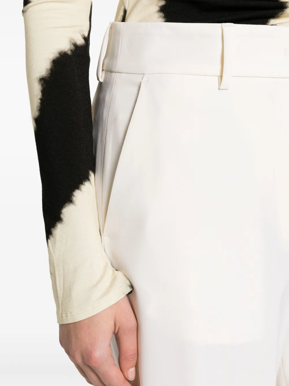 MSGM High waist pantalon Beige