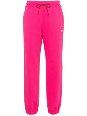 ボトムスその他 MSGM JOGGING PANTS WITH LOGO PRINT (2000MDP500_20000494) MSGM logo-print Cotton Joggers | Black | FARFETCH GE