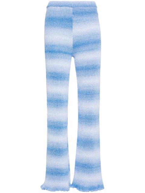 MSGM abstract-pattern knitted trousers 