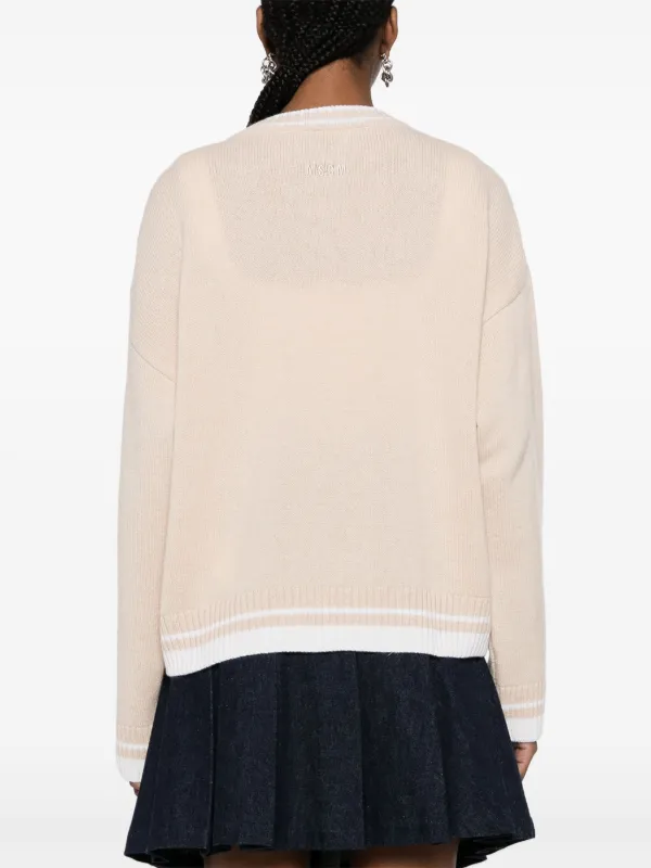 MSGM ロゴ カーディガン | ニュートラル | FARFETCH JP