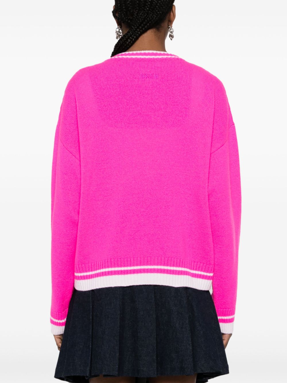 MSGM Vest met geborduurd logo Roze