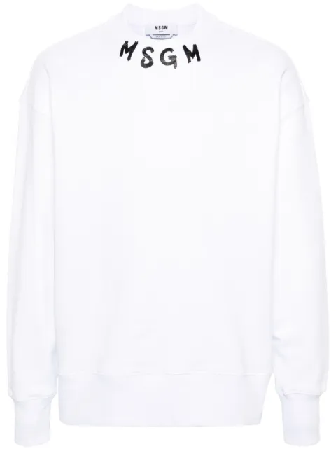 MSGM logo-print cotton sweatshirt