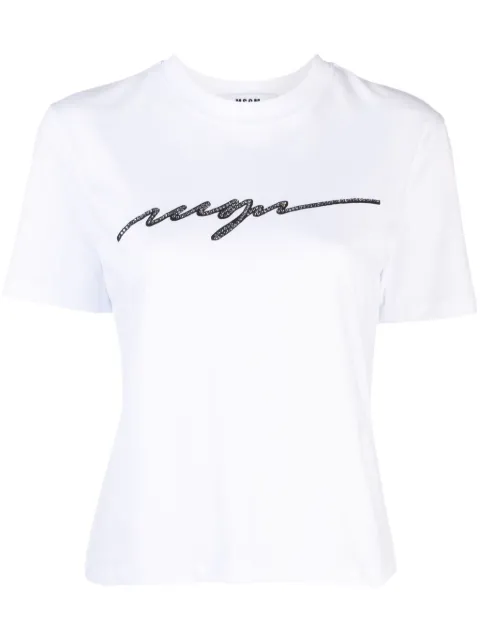 MSGM logo-embellished cotton T-shirt