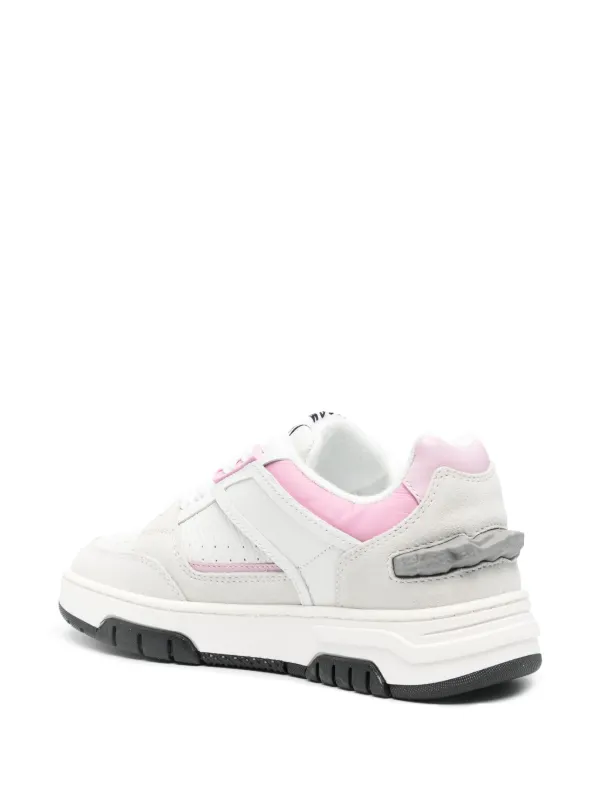 関税・送料込み【MSGM 】ロゴ スニーカー MSGM logo-print Leather Sneakers | Neutrals | FARFETCH AO