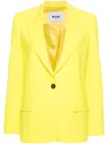 MSGM single-breasted peak-lapels blazer - Yellow
