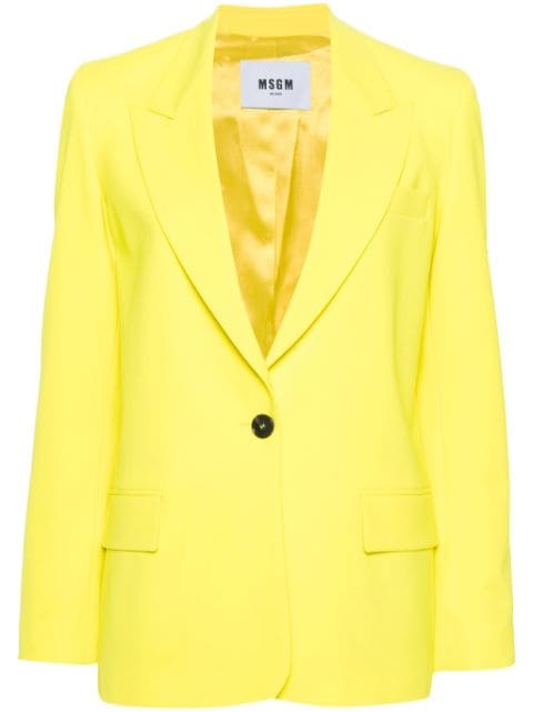 MSGM single-breasted peak-lapels blazer