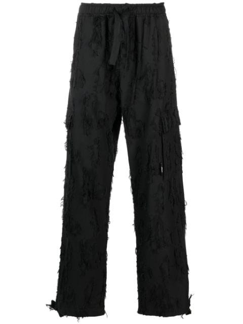 MSGM distressed-effect cotton trousers