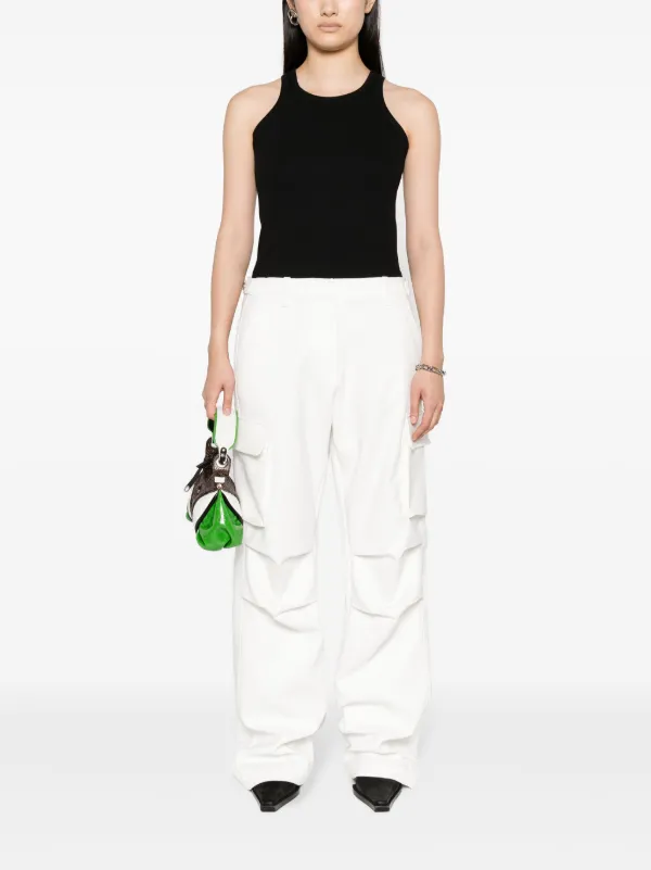 MSGM ブラック タンクトップ MSGM リブタンクトップ | ブラック