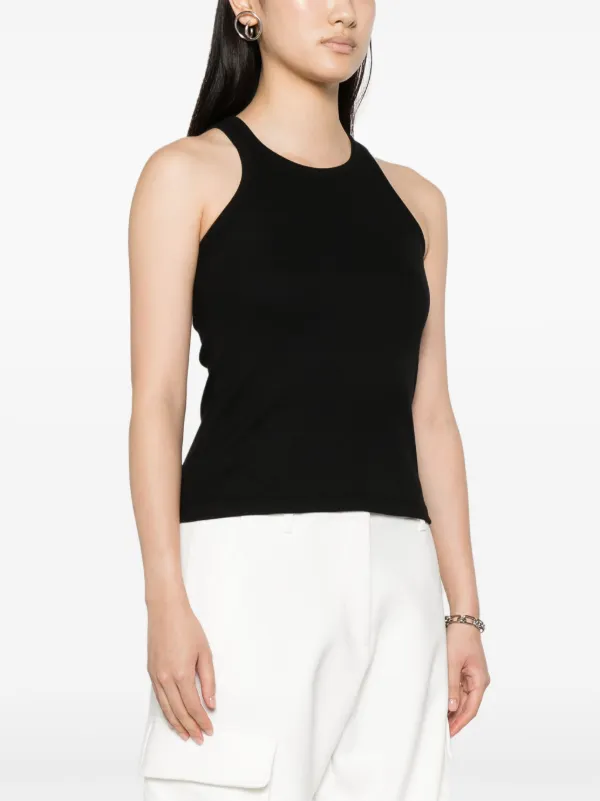 MSGM ブラック タンクトップ MSGM リブタンクトップ | ブラック