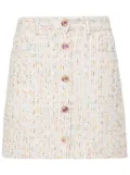 MSGM bouclé mini skirt - White