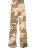 MSGM camouflage-print canvas trousers - Brown