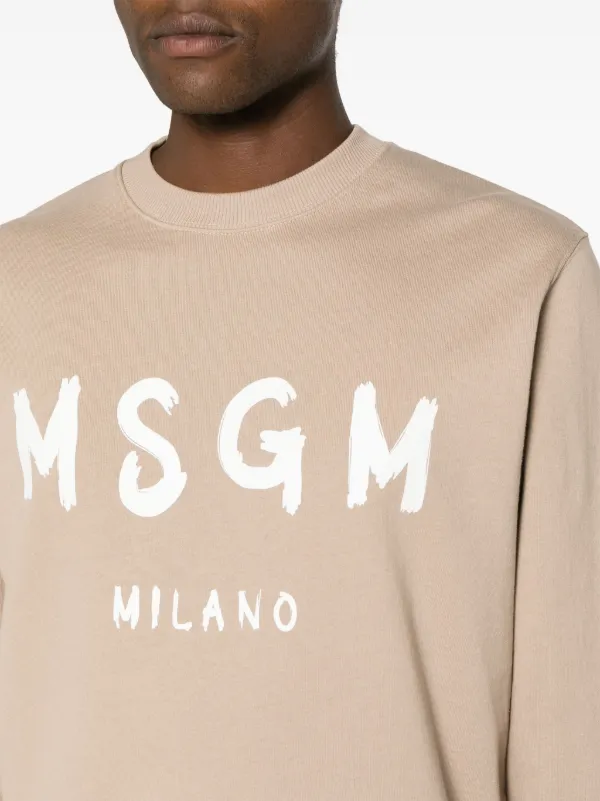 スウェット・トレーナー MSGM COTTON SWEATSHIRT WITH PENNELATO LOGO MSGM - COTTON SWEATSHIRT WITH PENNELATO LOGO - Eleonora Bonucci