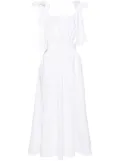 MSGM bow-detail midi dress - White