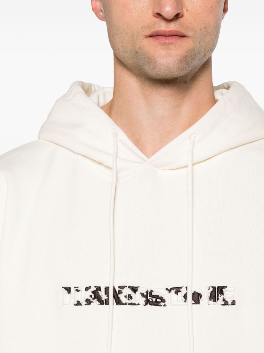 MSGM Hoodie met geborduurd logo Beige