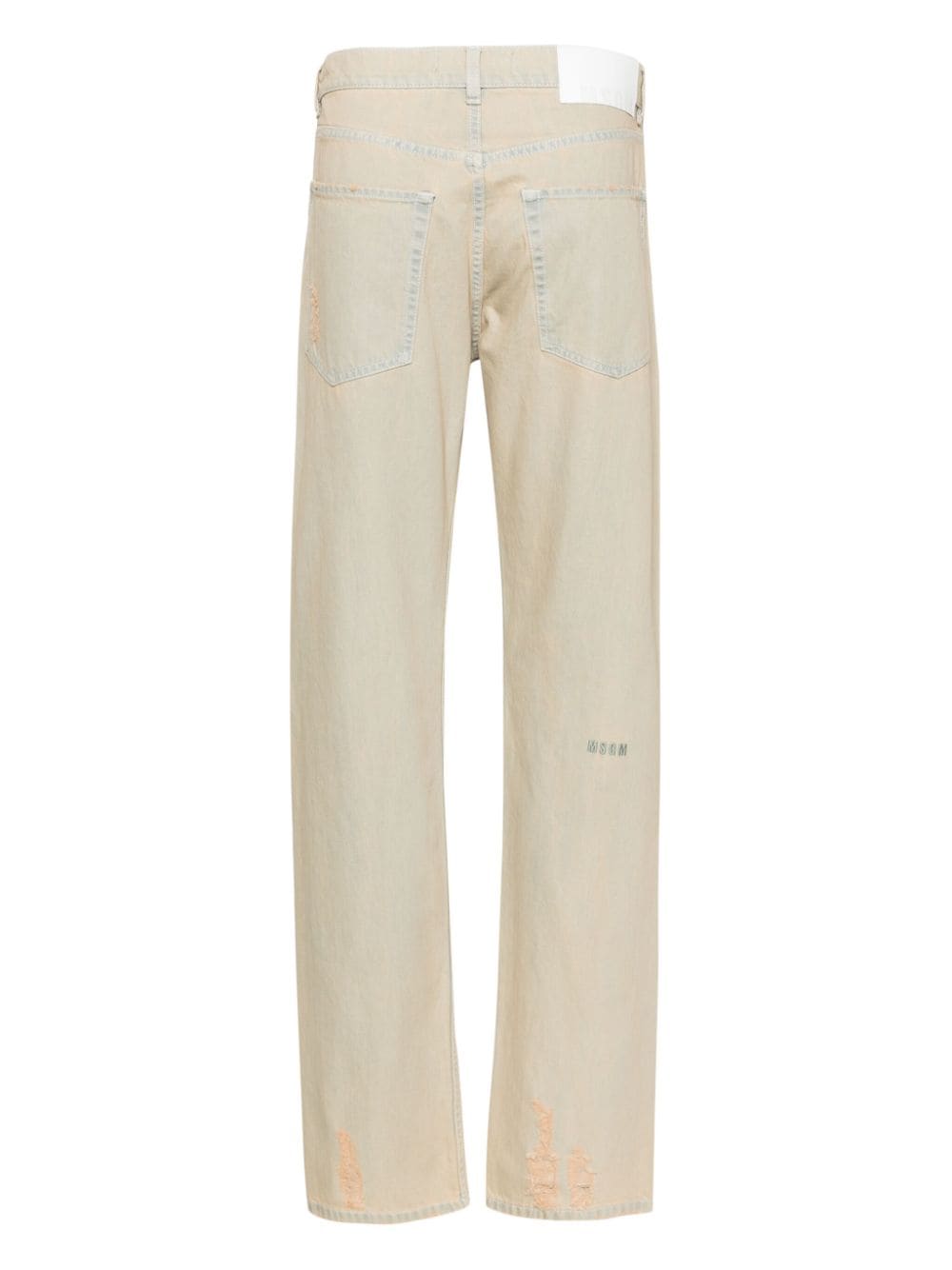 Shop Msgm Mid-rise Straight-leg Jeans In Neutrals