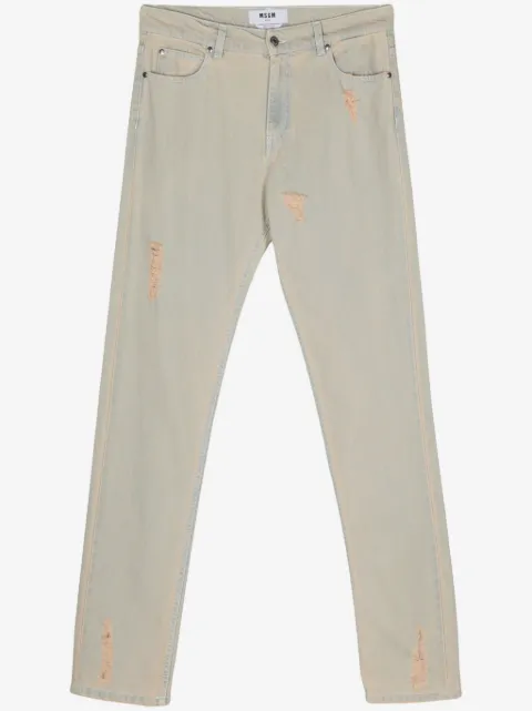 MSGM distressed straight-leg jeans