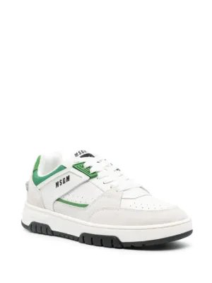 MSGM ◆ FANTASTIC GREEN ロゴ レザー スニーカー MSGM* FANTASTIC GREEN ロゴ レザー スニーカー レースアップ