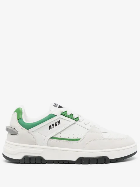 MSGM panelled leather sneakers