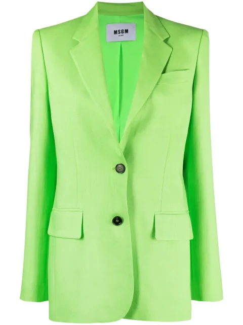 MSGM single-breasted textured blazer