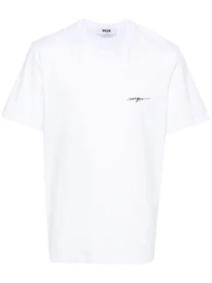 Jacquemus Le Gros Grain embroidered-logo T-shirt | Neutrals