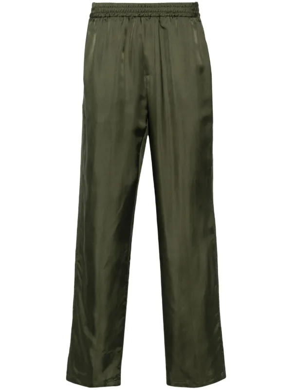 MSGM satin-finish straight-leg Trousers - Farfetch