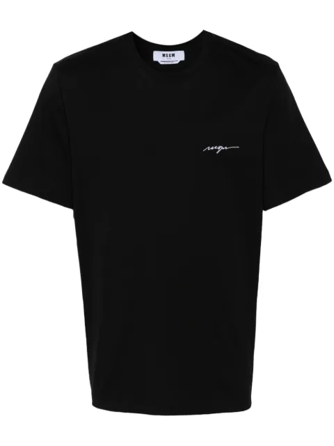 MSGM embroidered-logo cotton T-shirt