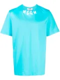 MSGM logo-print cotton T-shirt - Blue
