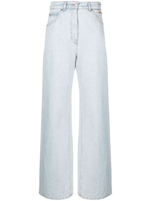 MSGM Wide-Leg-Jeans mit hohem Bund