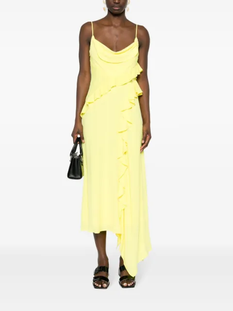 MSGM asymmetric ruffled dress 3641MDA41247106 - 1