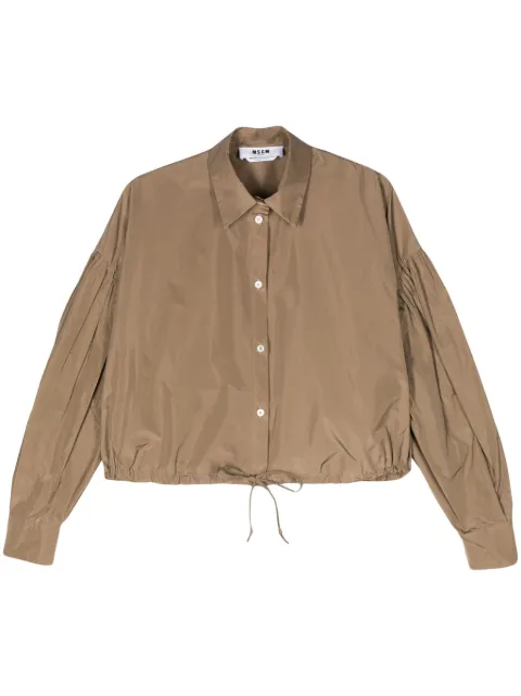 MSGM bishop-sleeve taffeta shirt