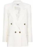 MSGM double-breasted peak-lapels blazer - Neutrals