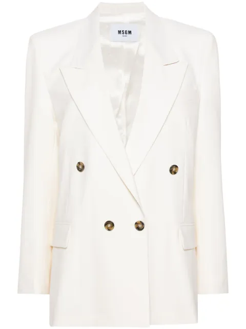 MSGM double-breasted peak-lapels blazer