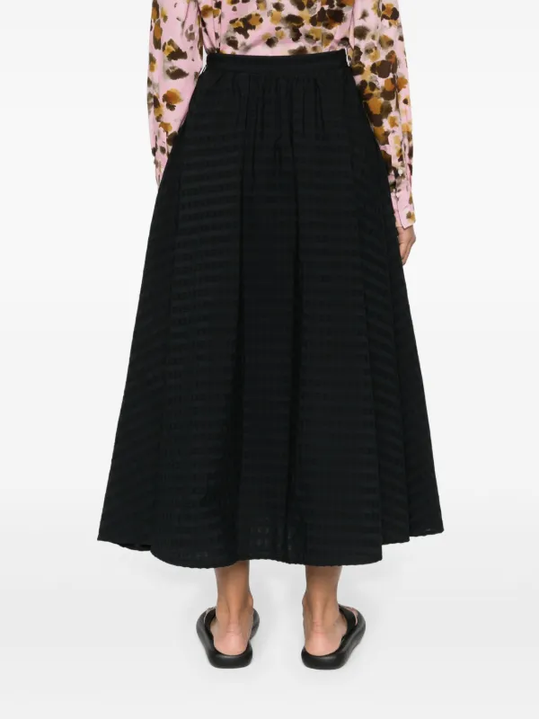 MSGM seersucker-embellished Skirt | Black | FARFETCH